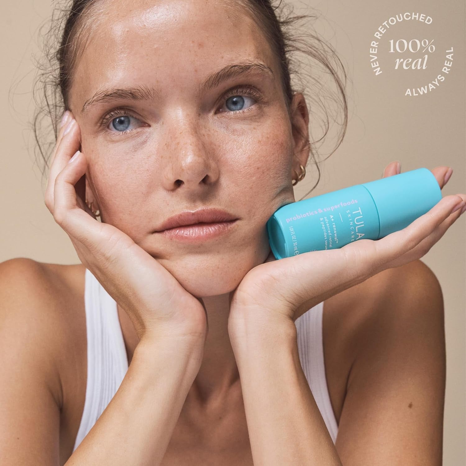 TULA Skin Care A+ Renewal Advanced Retinal + Peptides Serum - Nightly Facial Serum, Boosts Radiance and Hydrates, 1.01 Fl. Oz.