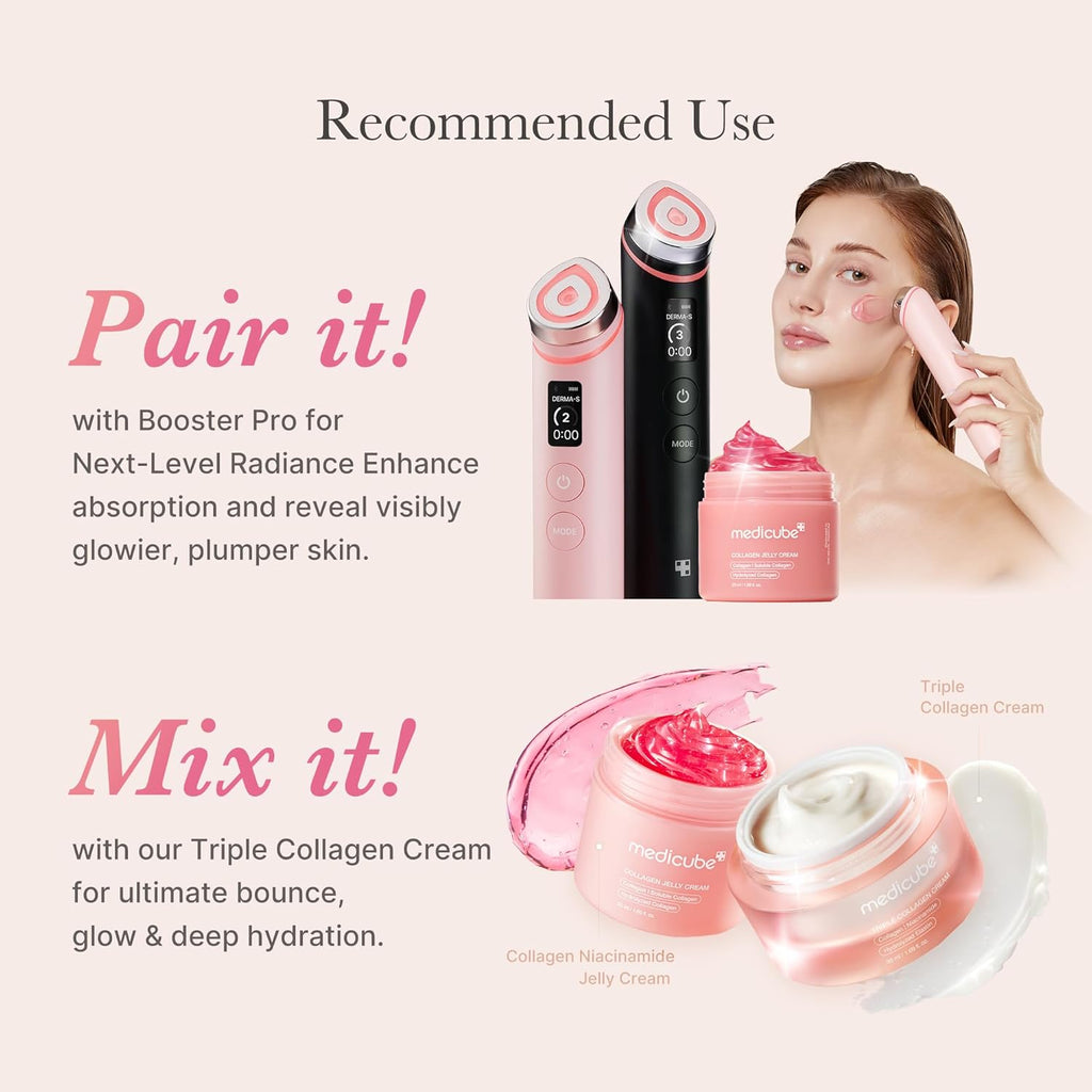 Collagen Jelly Cream- Niacinamide & Freeze-Dried Hydrolyzed Collagen - Boosts Skin'S Barrier Hydration and Gives 24H Glow & Lifted Look - Korean Skincare (1.69 Fl Oz (Pack of 1))